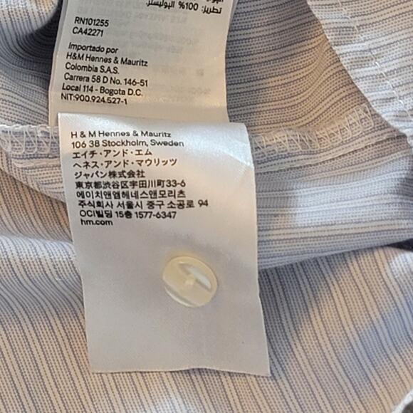 L.O.G.G. Label Of Graded Goods H&M Embroidered Cotton Blouse Women's Size 12 - Picture 11 of 11